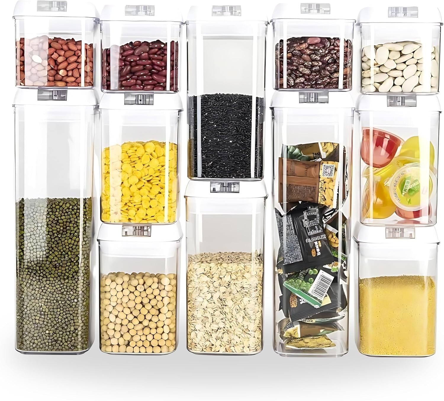 12PCS Airtight Food Storage Containers BPA Free Cereal Pantry Set