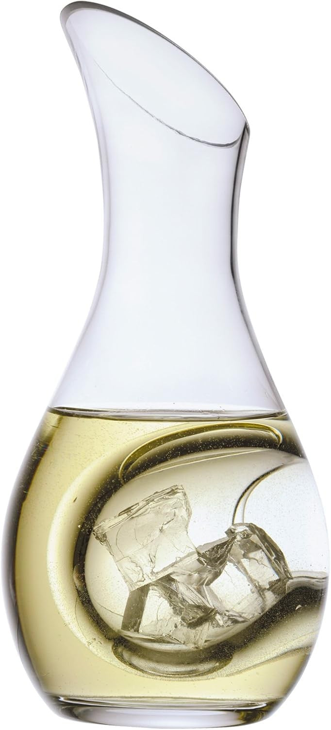 1050ml Wine Cooling Carafe with Chill Rod – Elegant Glass Decanter for White Win