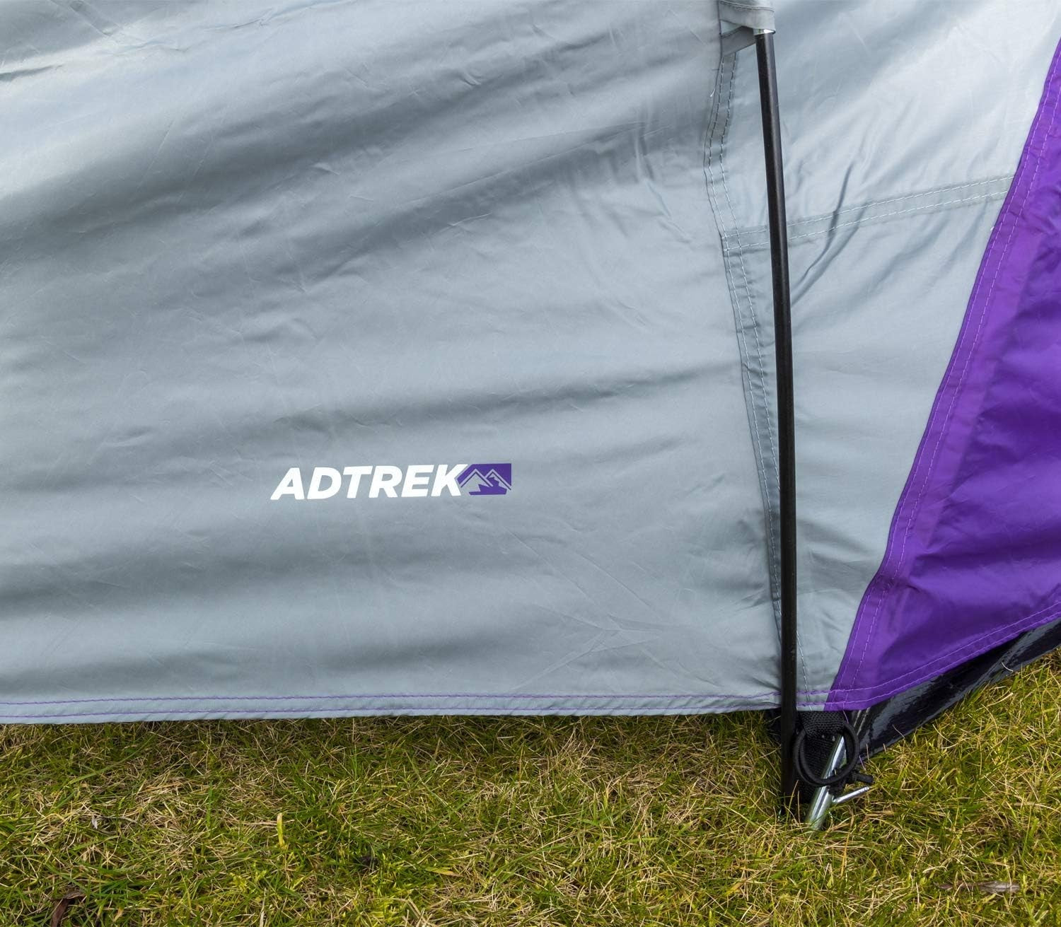 4 Man Dome Camping Tent Purple/Grey Waterproof Festival Family