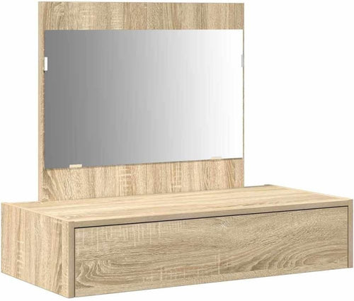 Modern Vanity Unit Drawer Mirror Sonoma Oak Bedroom Storage Dressing Table