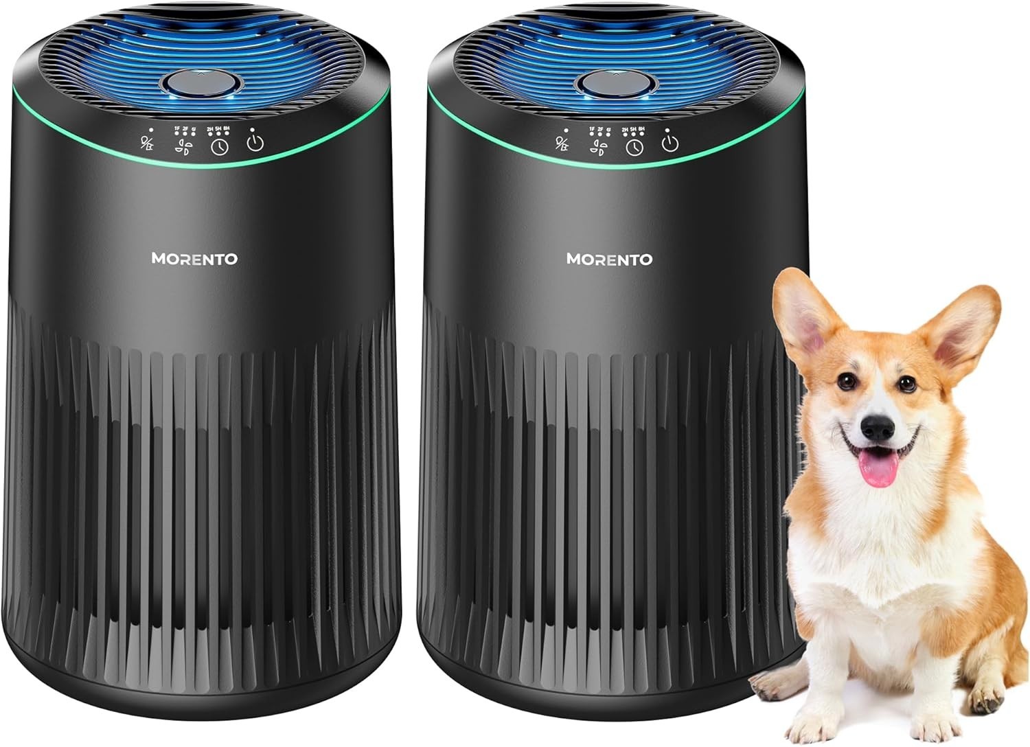 2 Pack HEPA Air Purifier Bedroom Sleep Mode 22dB Pet Smoke Odor