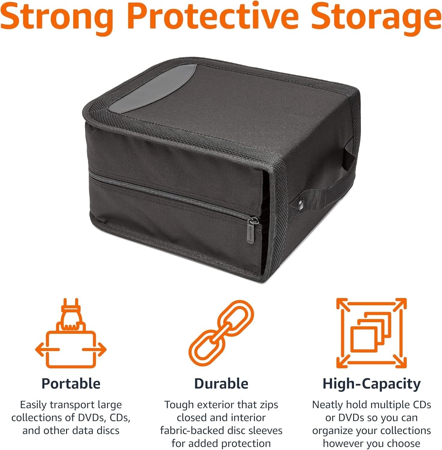 400 Disc CD DVD Storage Binder Case Zip Organizer Portable Media Wallet