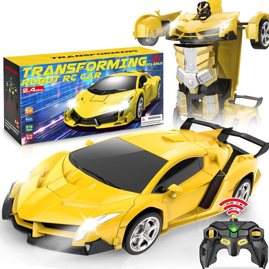 Transforming Robot RC Car 360° Drift Toy – Remote Control Gift for Kids 3–8+