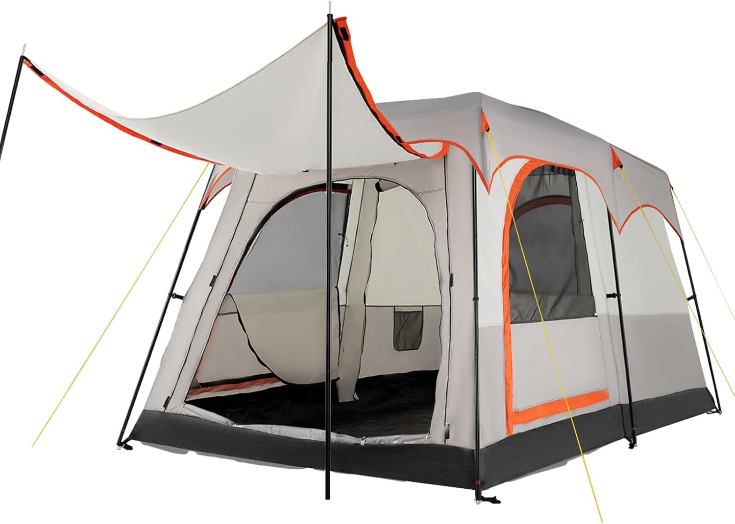 Spacious 4-6 Person Camping Tent Waterproof Rainfly Mesh Windows