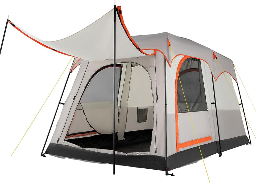 Spacious 4-6 Person Camping Tent Waterproof Rainfly Mesh Windows