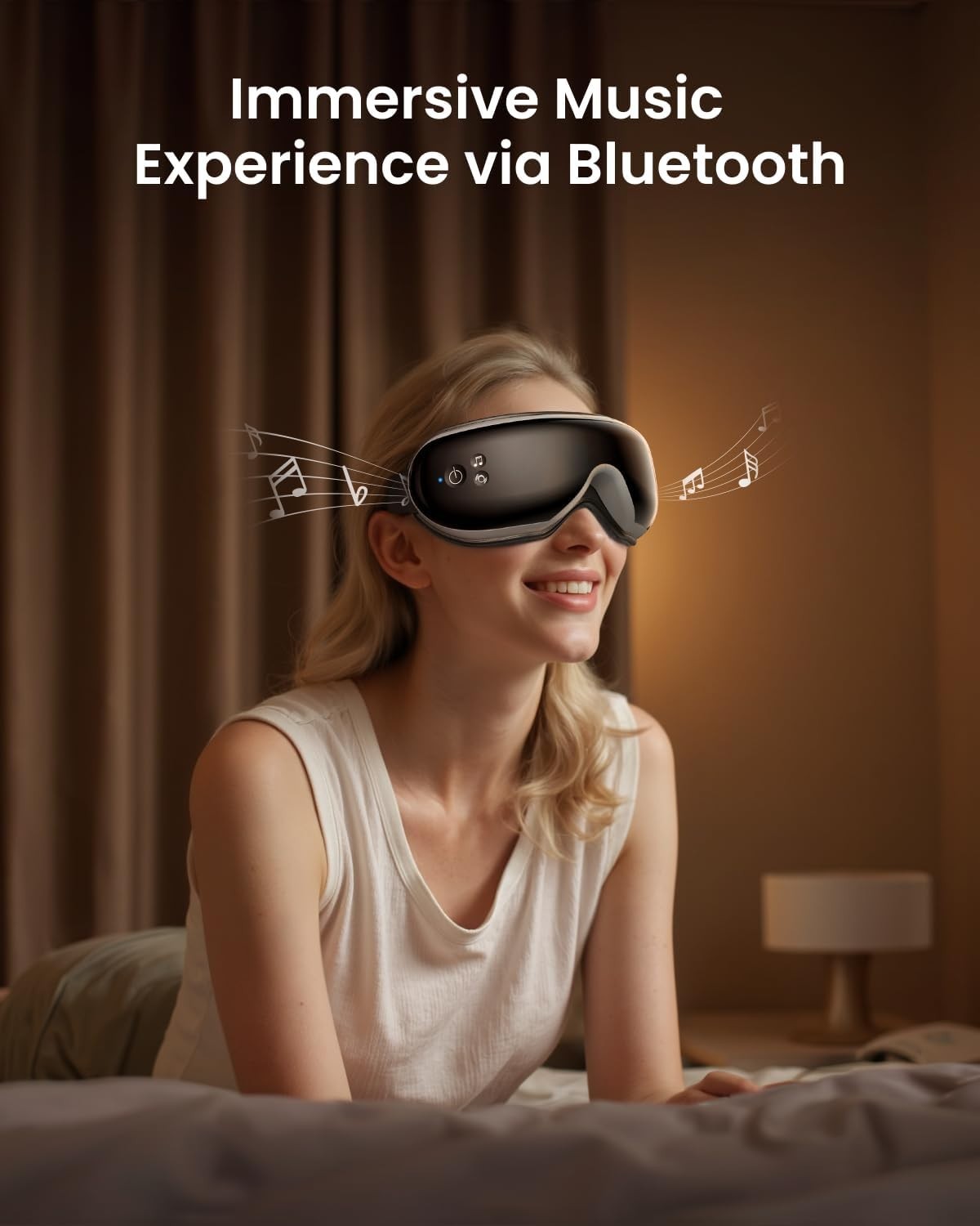 Heated Eye Massager Bluetooth Remote Compression Sleep Mask