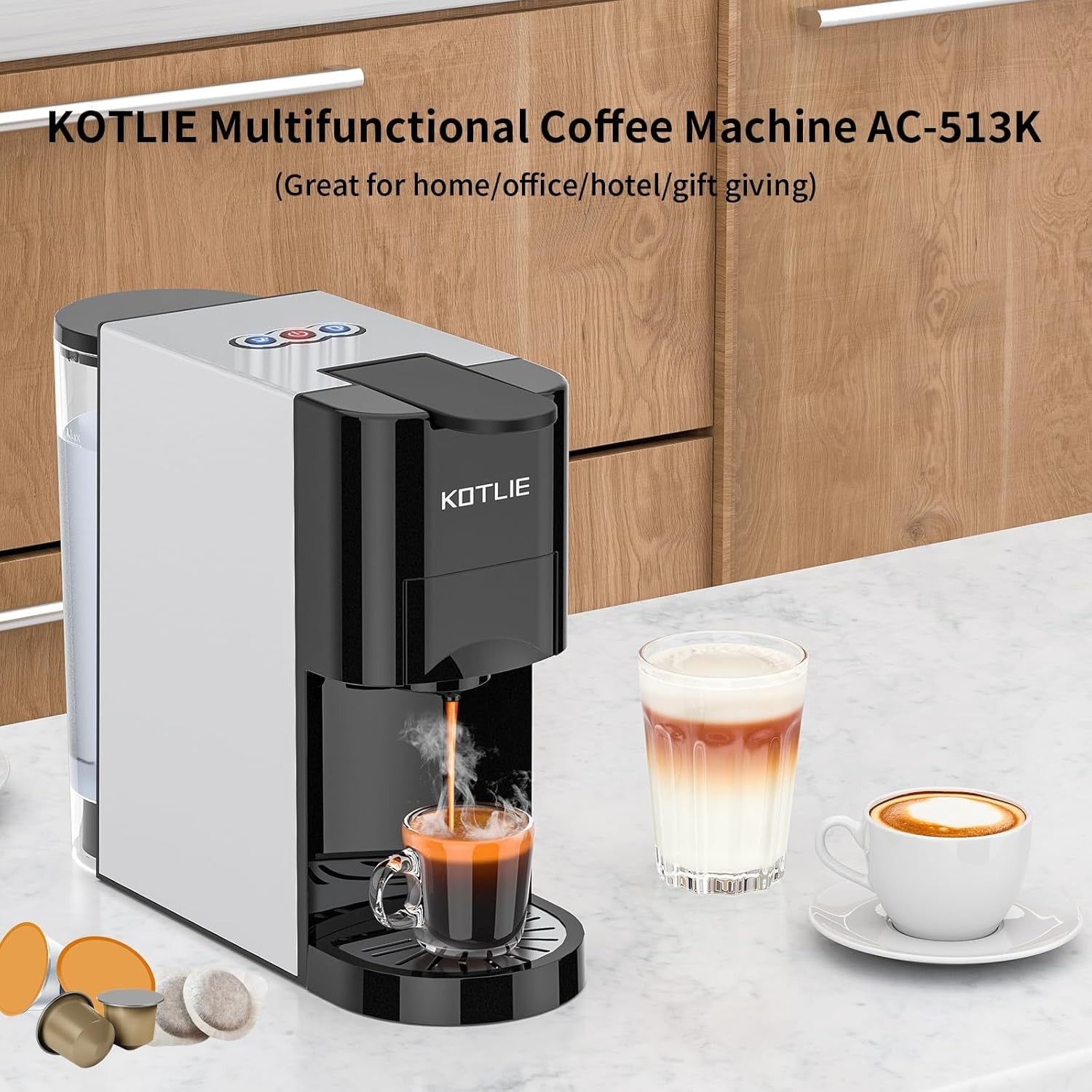 4-in-1 Espresso Coffee Machine | 19Bar High Pressure