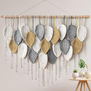 Boho Macrame Wall Hanging 39"x30.7" Woven Tapestry Decor