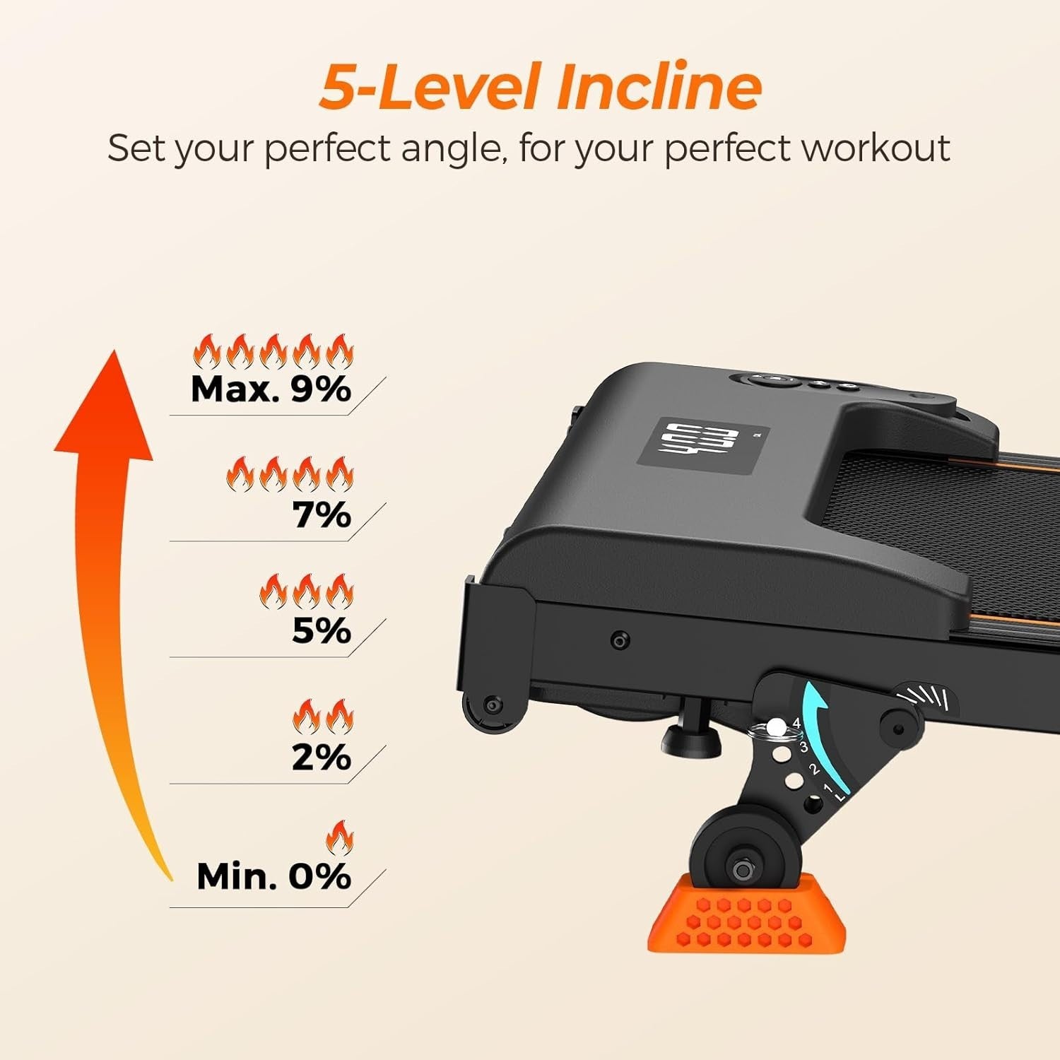 Under Desk Treadmill 0-9% Incline 40x100cm Running Belt Home Gym Quiet Motor