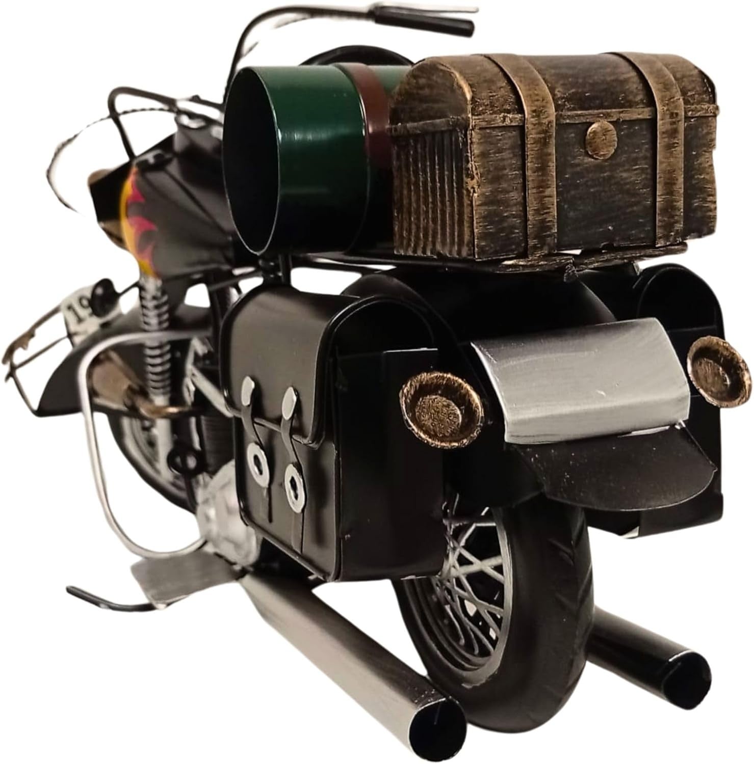 Vintage Motorcycle Model with Authentic Details & Classic Display Design