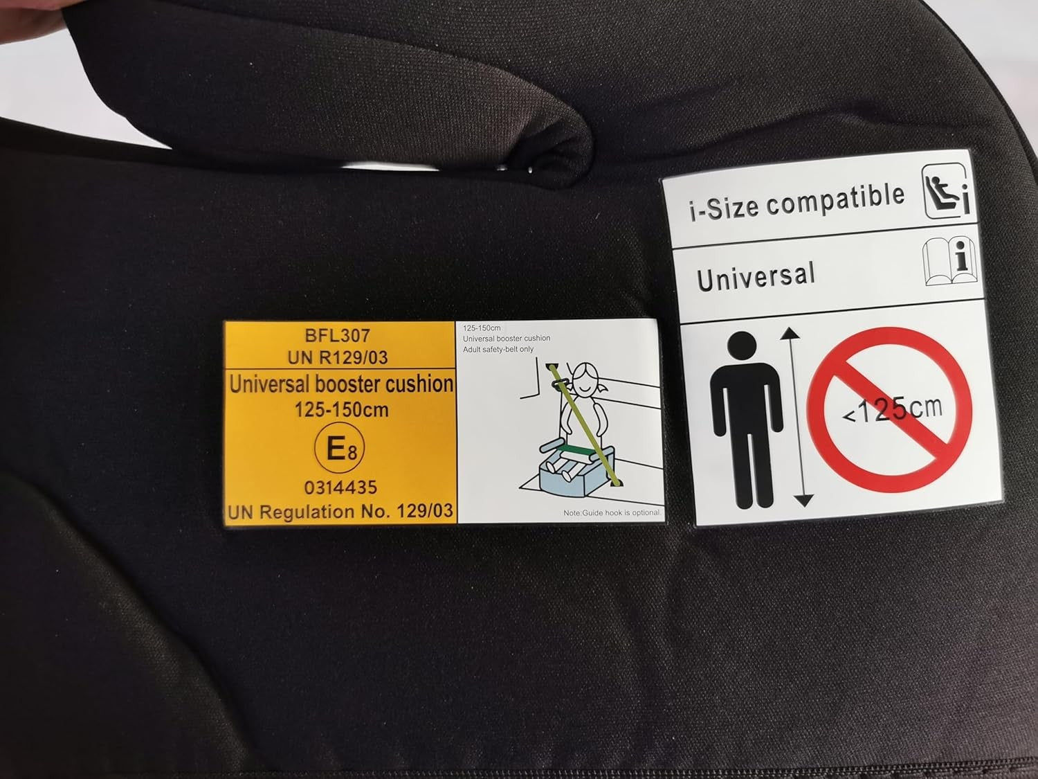 i-Size Booster Seat 125–150cm Lightweight Cushion Car Seat 6–12 Years