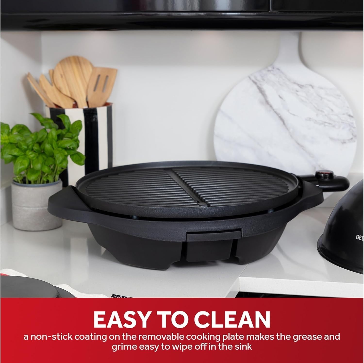 Electric BBQ Grill with Stand | Indoor Outdoor Non-Stick Barbecue 2400W