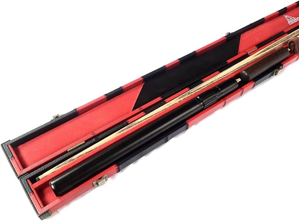 57" 3/4 Joint Snooker Pool Cue 18oz 9.5mm Tip Extensions Case Set