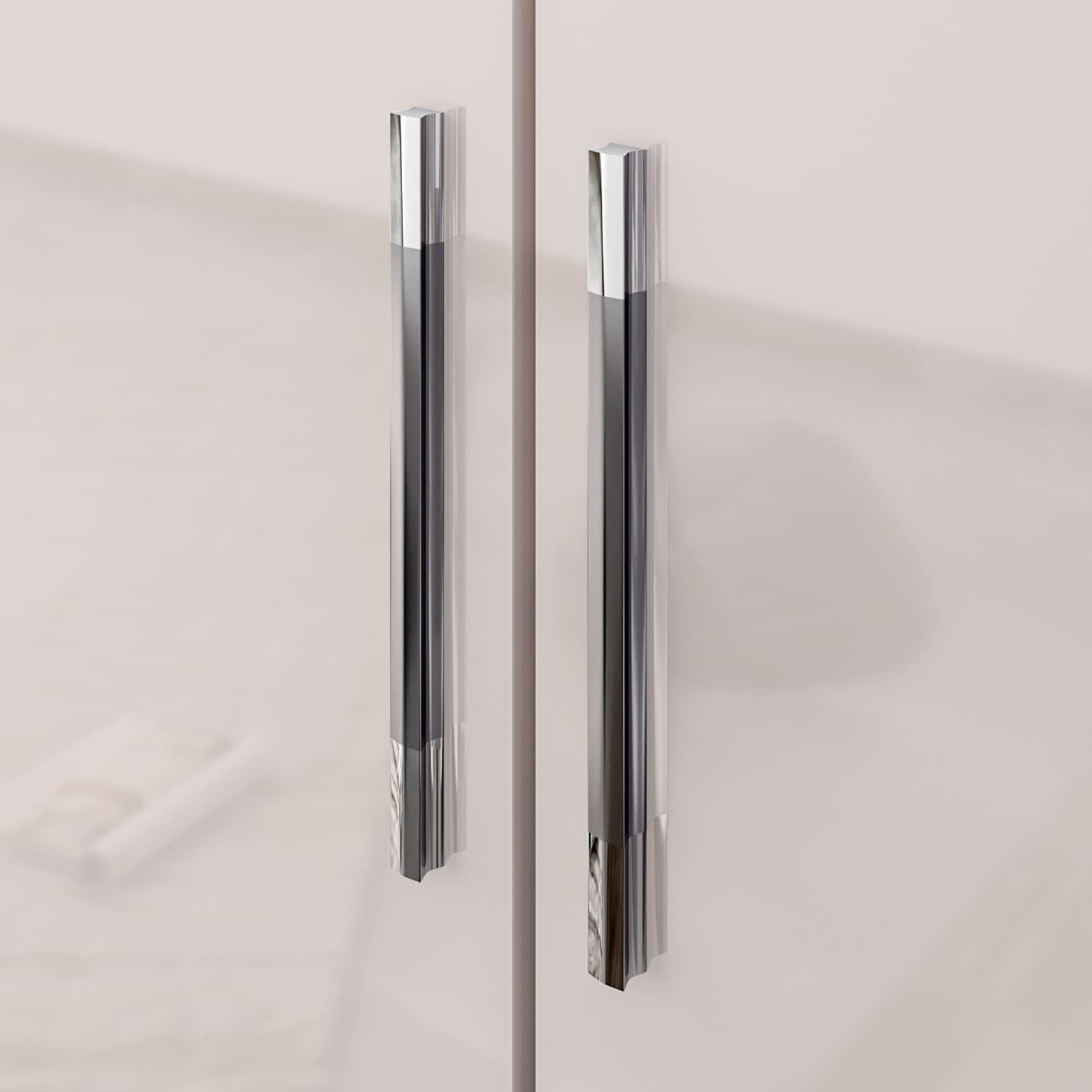 High Gloss 2 Door Wardrobe with Hanging Rail & Shelves - Bedroom Storage