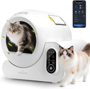 Self Cleaning Cat Litter Box APP Control 70L Multi Cat Odor Control