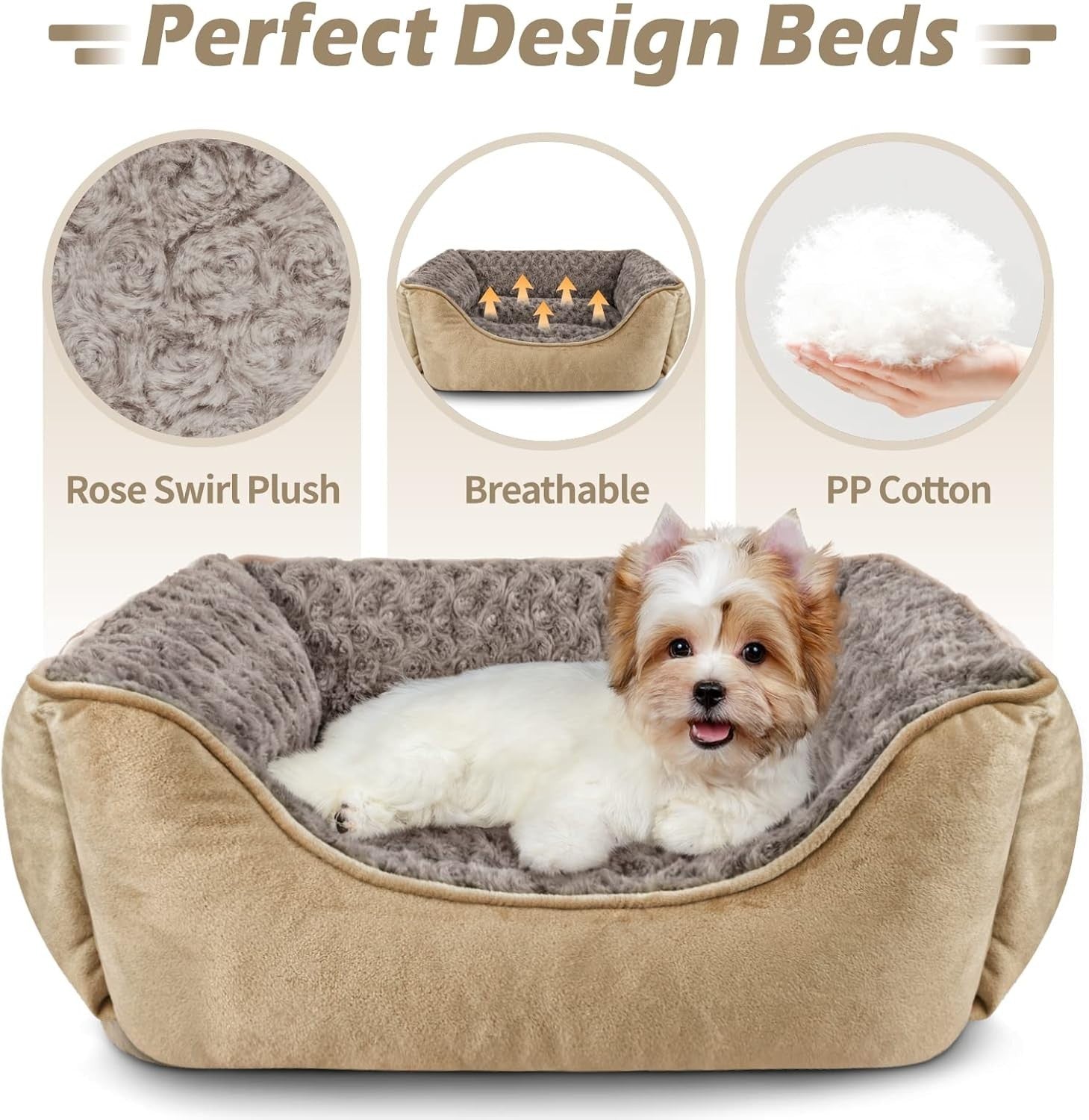 XXL Calming Dog Bed 106x80x23cm Washable Plush Anti Anxiety