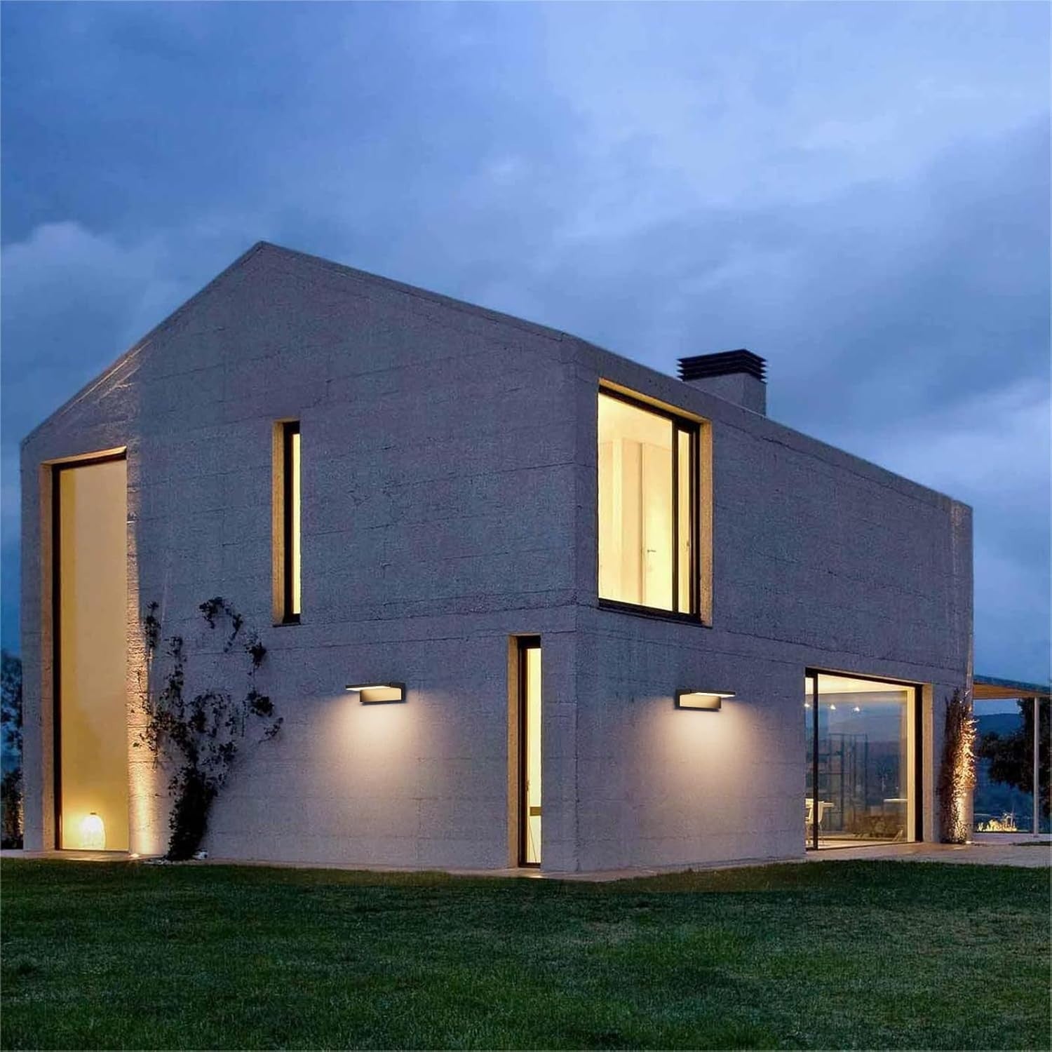 45W LED Outdoor Wall Light Waterproof IP65 | Adjustable Modern Black Lamp
