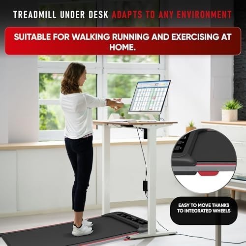 Walden Sports 2-in-1 Under Desk Treadmill 1-6km/h Remote LCD Display