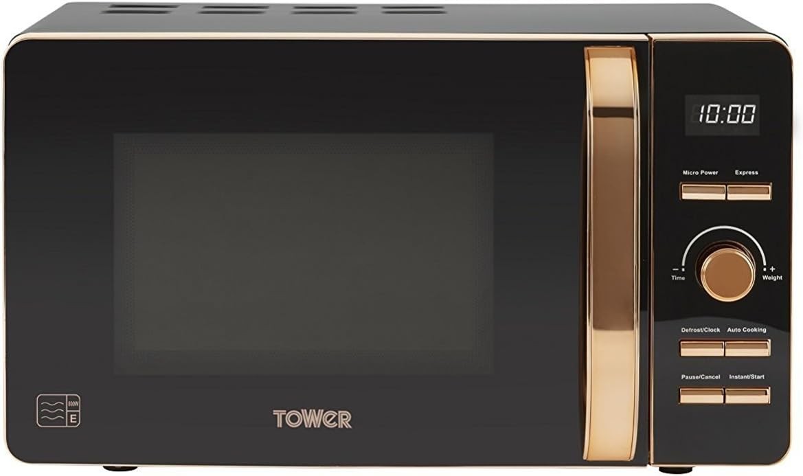 Tower T24021 Digital Microwave 20L 800W 8 Auto Cook Timer Black/Rose