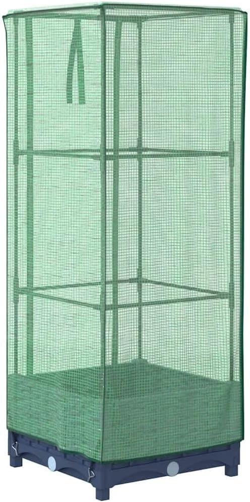 Raised Bed Garden Planter with Greenhouse Cover | 40x40x123cm