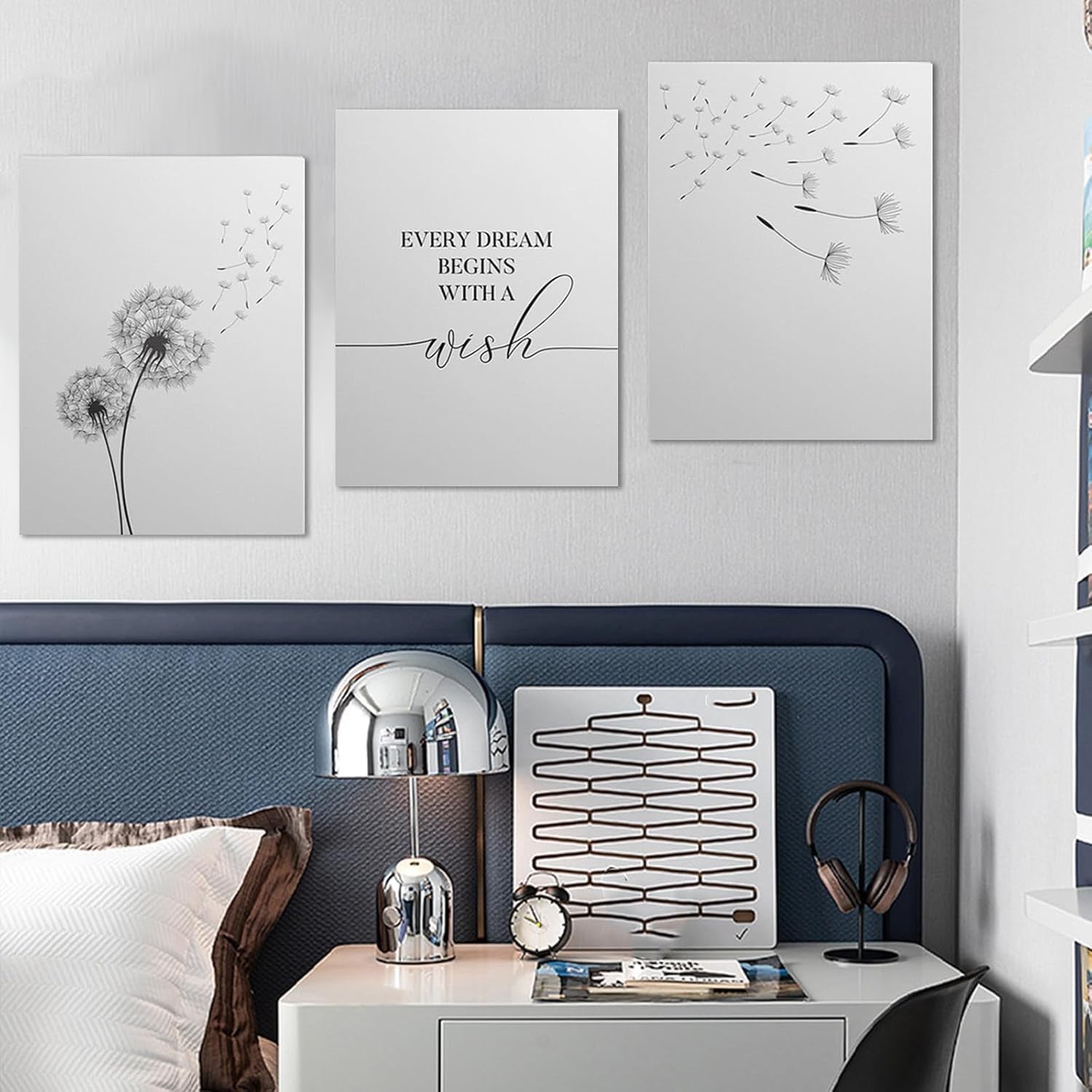 Minimalist Inspirational Wall Art Set of 3 Framed Canvas 30x40cm Prints
