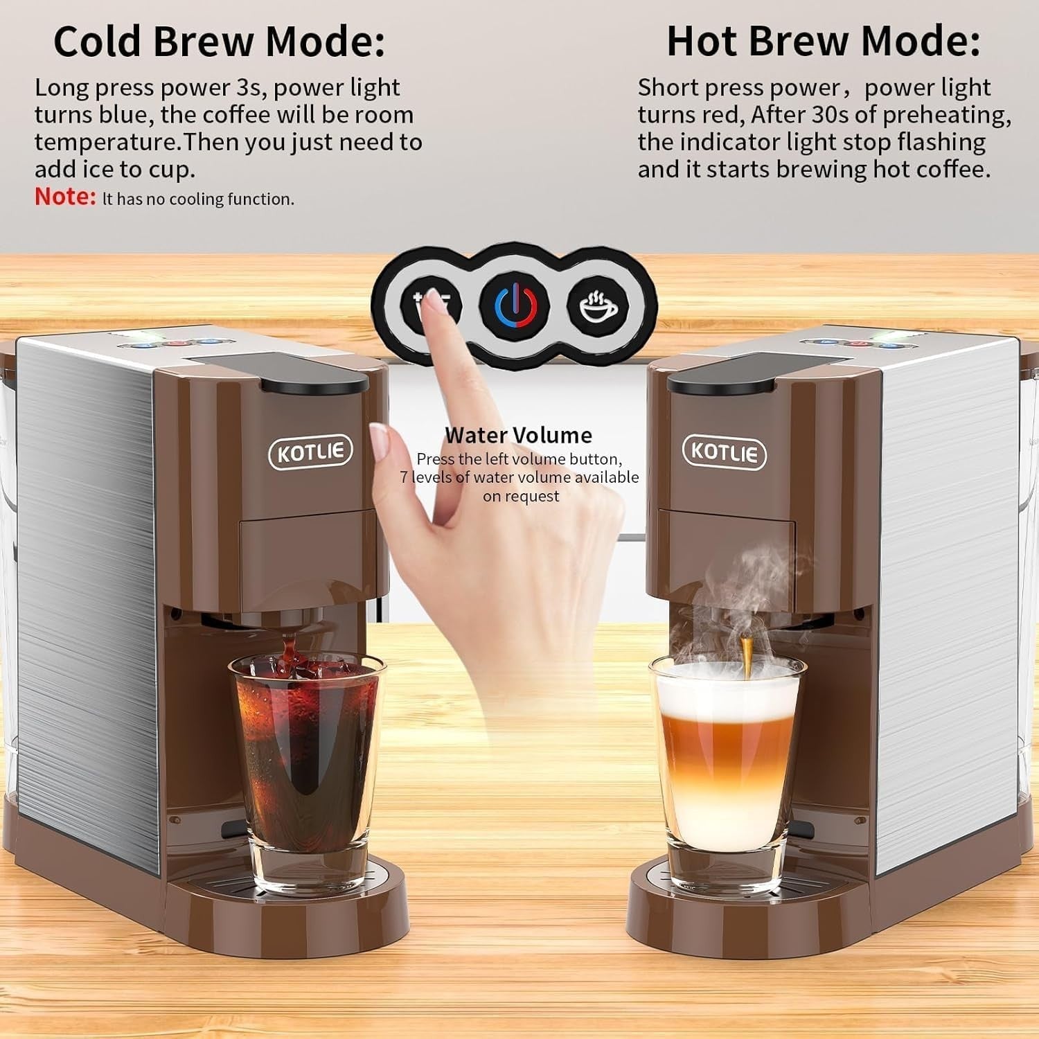 19Bar Multi Capsule Coffee Maker 5in1 Pod & Ground Compatible Auto Brew Machine