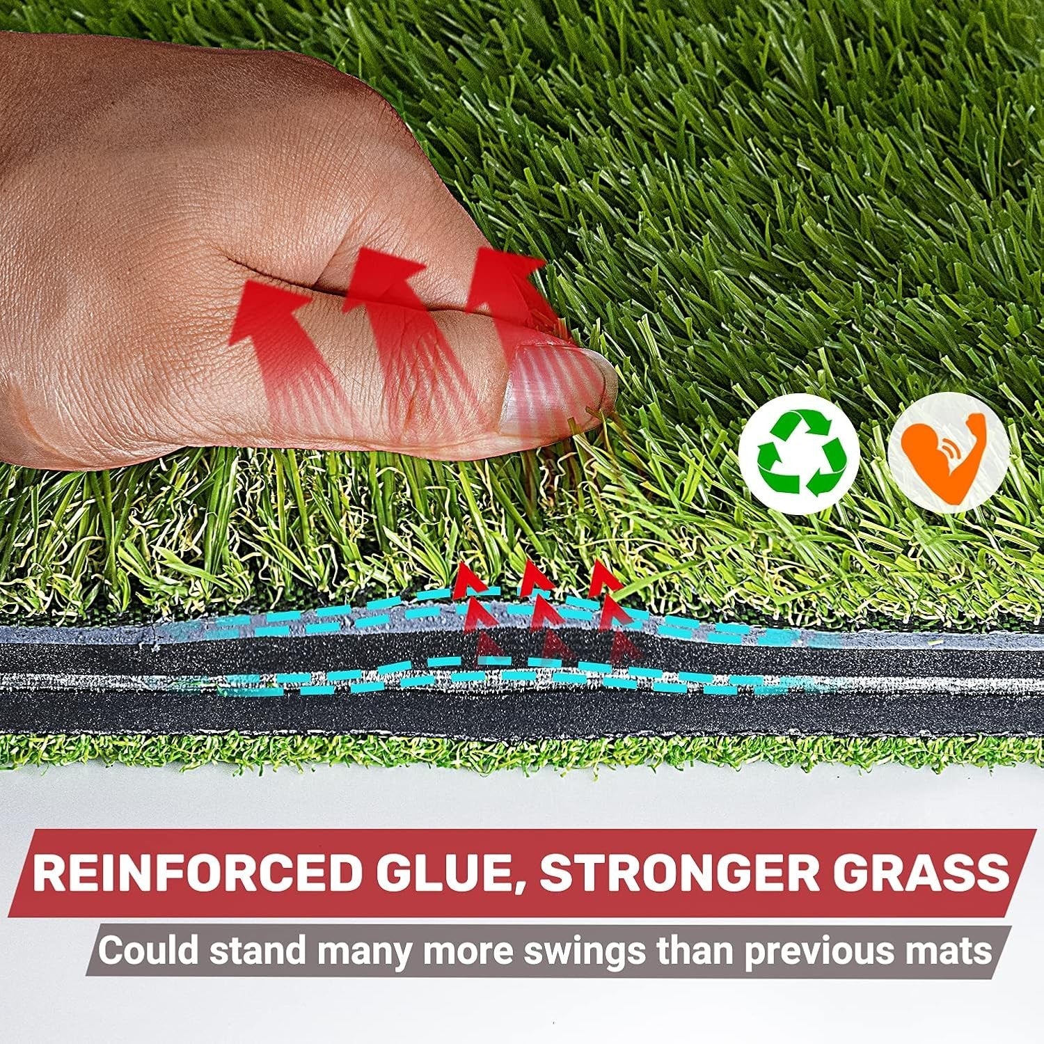 Extra Large Golf Hitting Mat Non-Slip Foldable Indoor Outdoor Practice Turf