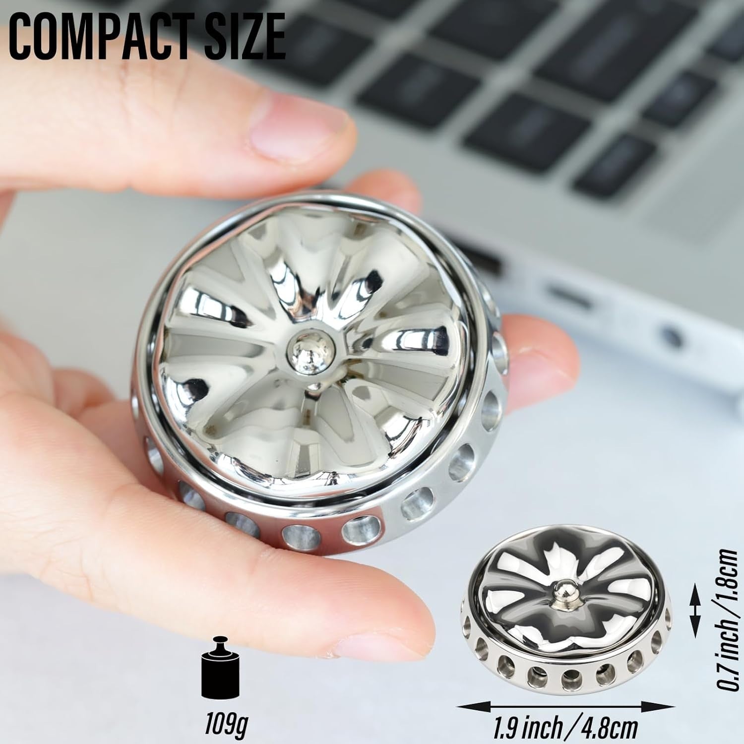 Silent Metal Flower Fidget Spinner DIY Coin Top Slider Stress Toy