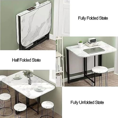 Space-Saving Foldable Drop Leaf Table for Kitchen & Living Room 3 Forms