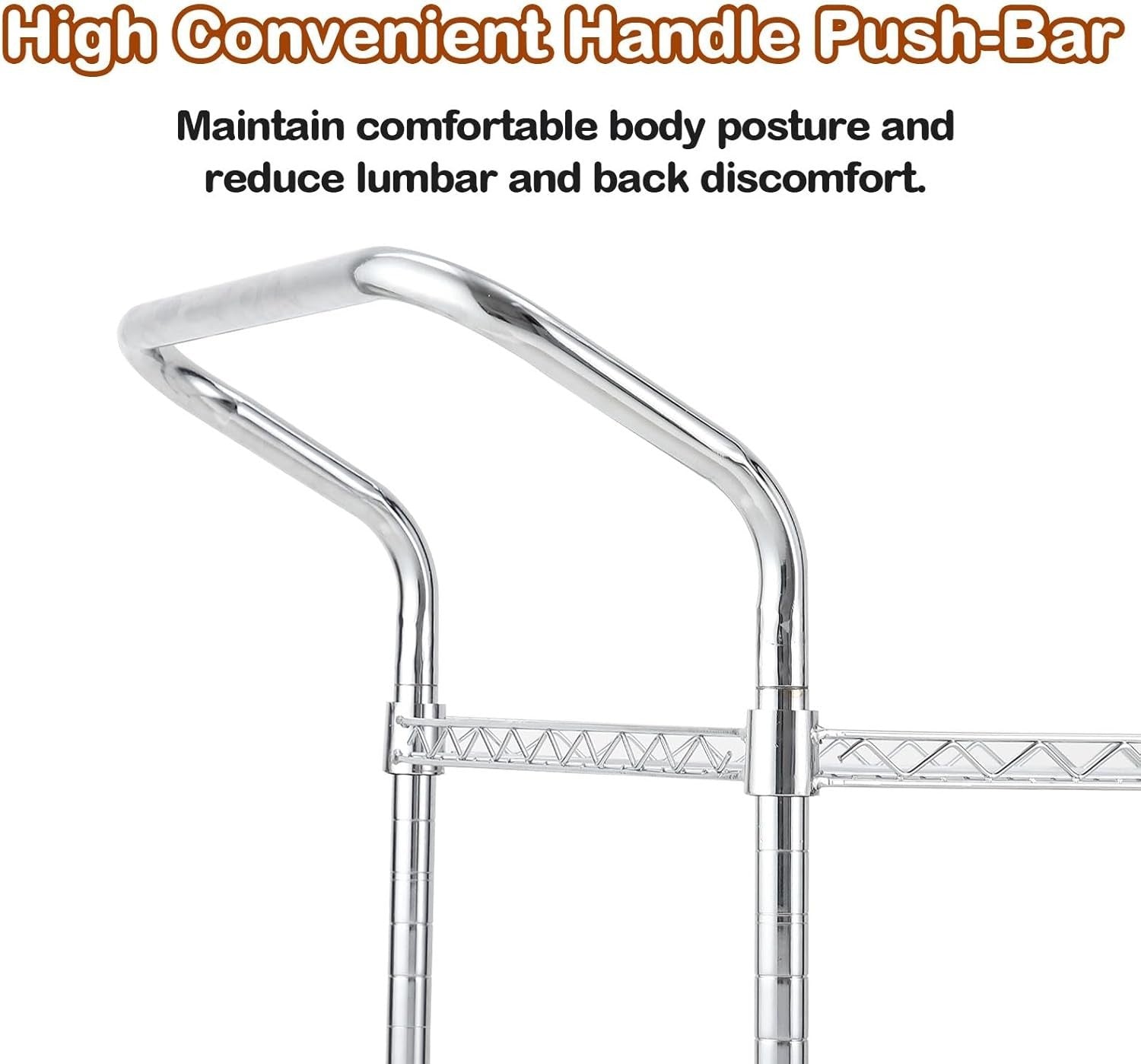 3 Tier Heavy Duty Utility Cart Rolling Metal Storage Trolley Wheels