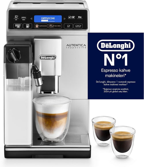 Automatic Bean-to-Cup Coffee Machine 1.4L LatteCrema Milk Frother 1450W Silver