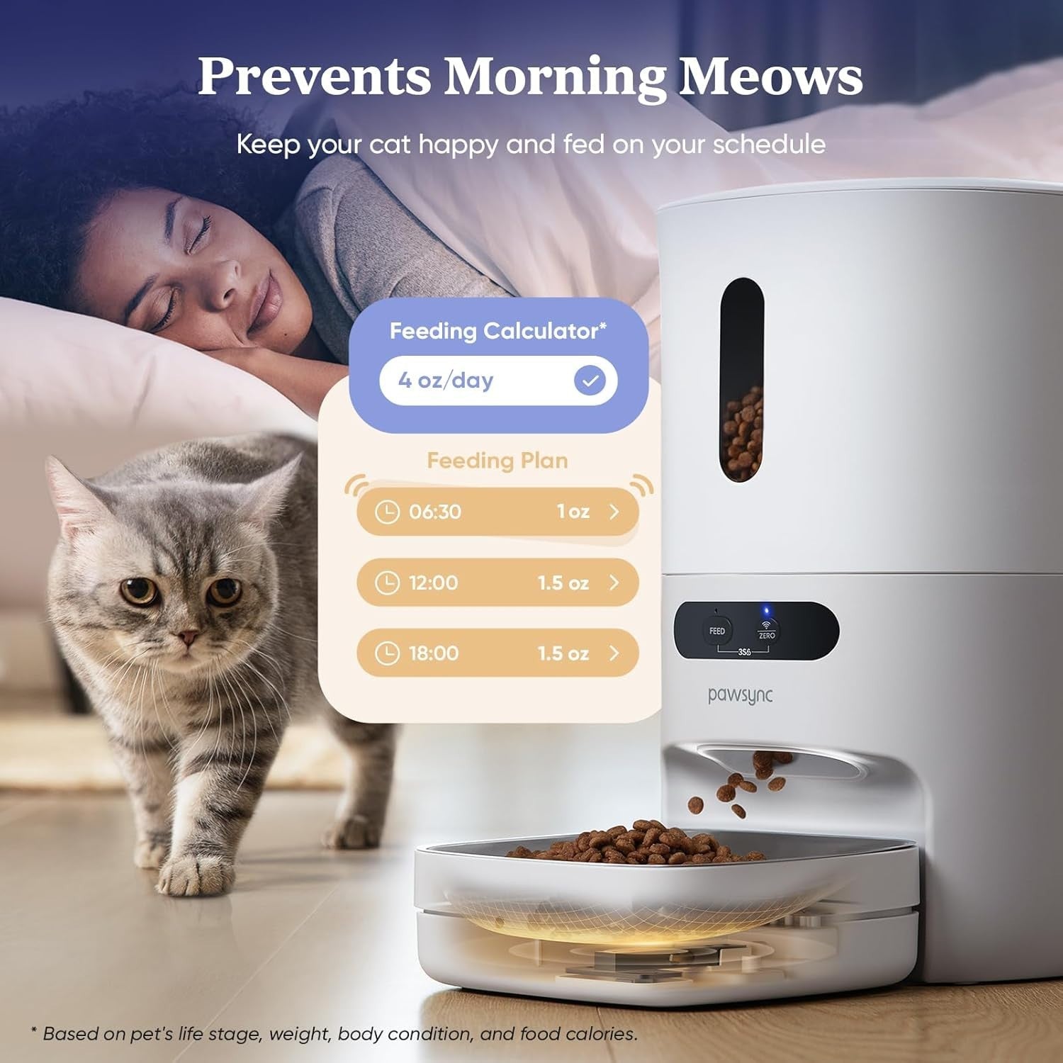 Smart Pet Feeder WiFi App Control Scale 3.6L Auto Cat Dog Feeder