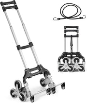 10 Wheel Folding Stair Climbing Sack Truck Aluminium 80kg Handle Cart