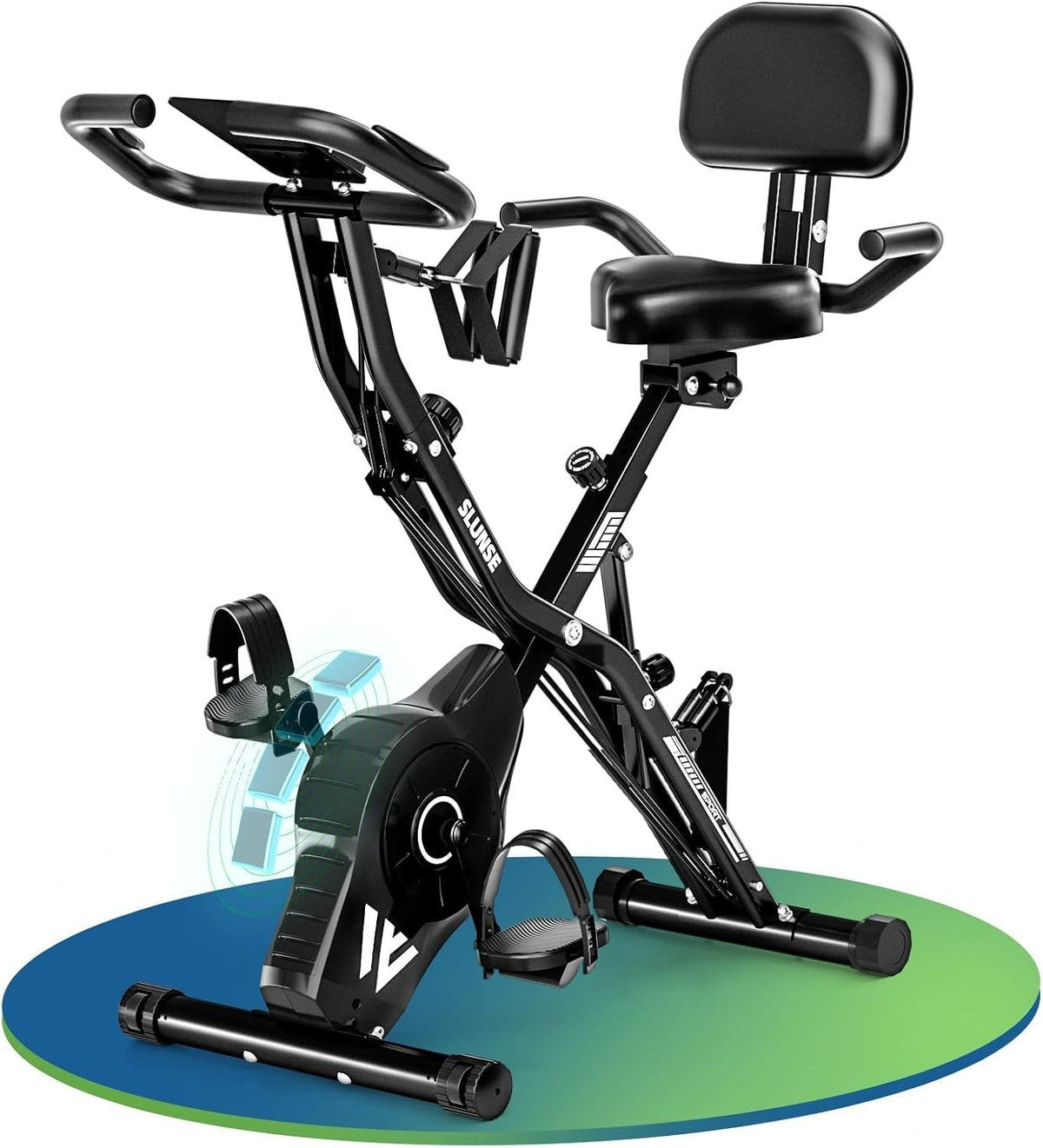 5-in-1 Folding Exercise Bike w/ 16-Level Magnetic Resistance, LCD & 350lb Cap