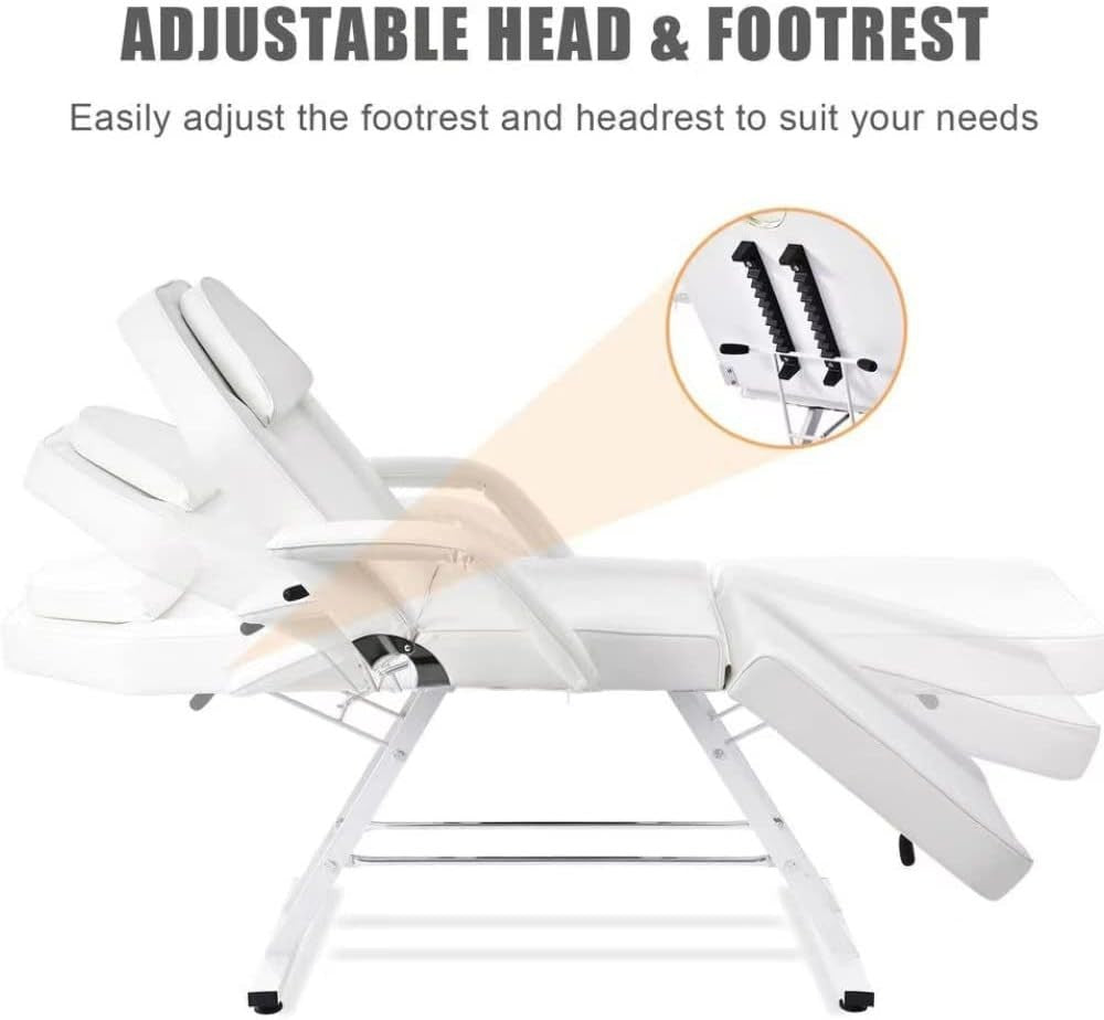 Adjustable Folding Massage Table Portable Therapy Bed With Headrest Carry Bag
