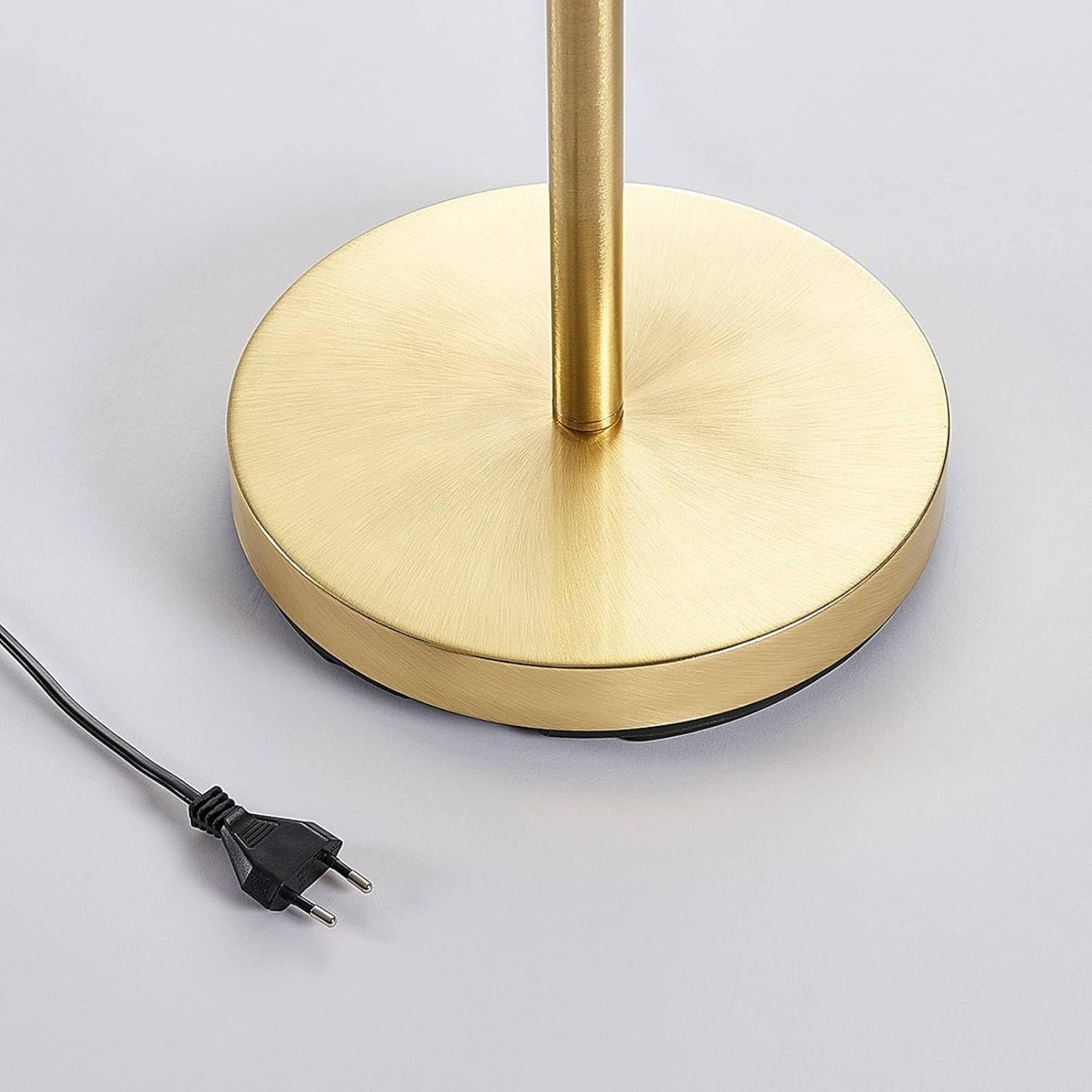 Gold Uplighter Floor Lamp with Reading Arm Matt Brass Frosted Glass