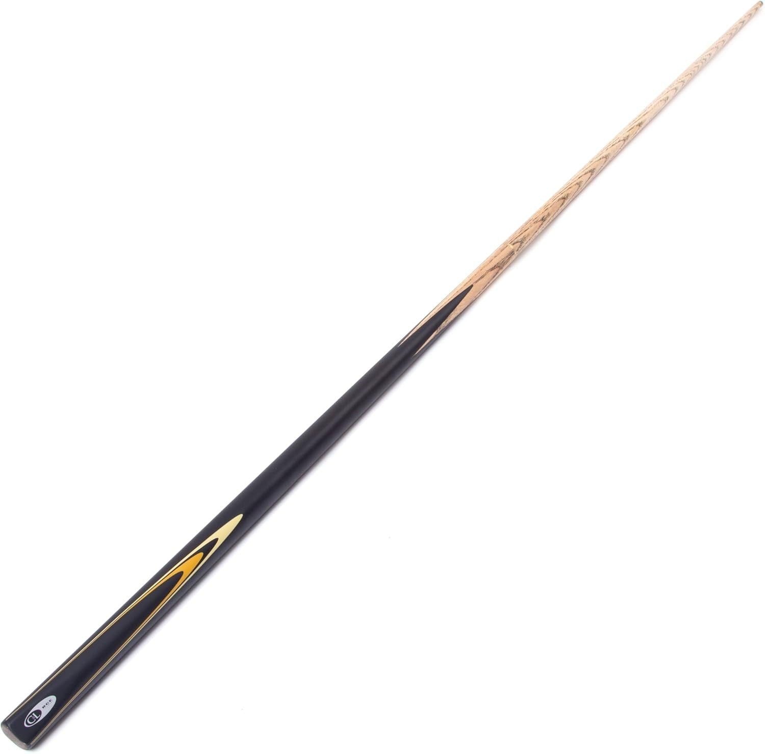 2 Piece Ash Snooker Pool Cue 57in 9.5mm Tip Black Butt Case