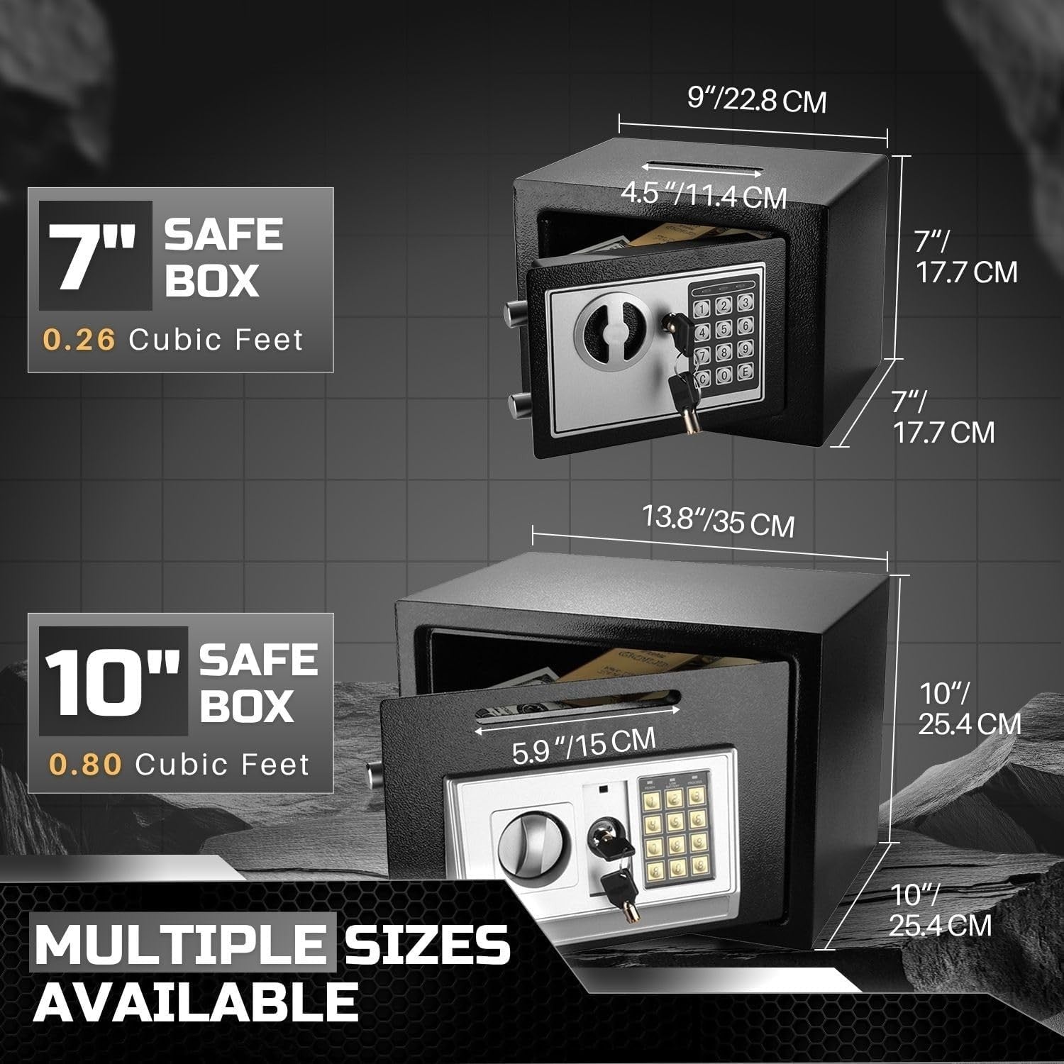 Drop Slot Depository Safe Box Digital Keypad Cash Money Security Lock