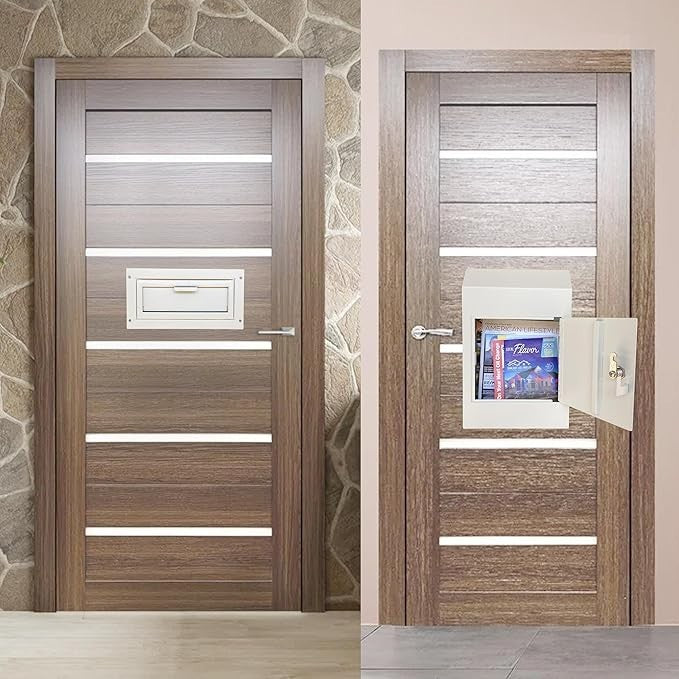 Secure Locking Steel Mail Slot Box Anti-Theft Drop Safe Rear Access