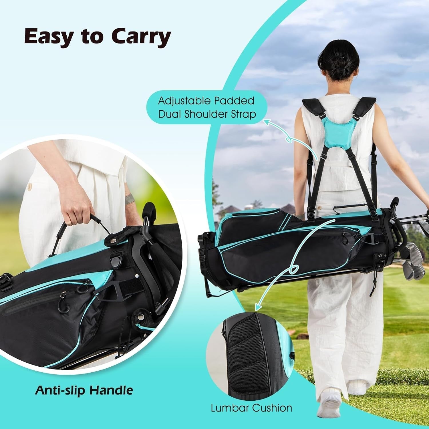 Ladies Right Hand Golf Club Set 12pc 460cc Driver Hybrid Irons Stand Bag