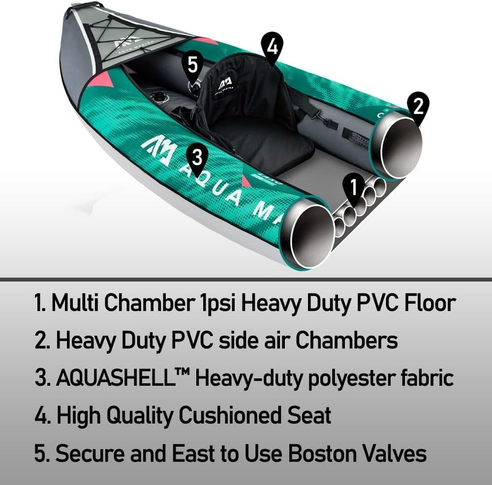 Inflatable Leisure Kayak V-Shaped Touring Canoe UV Protected