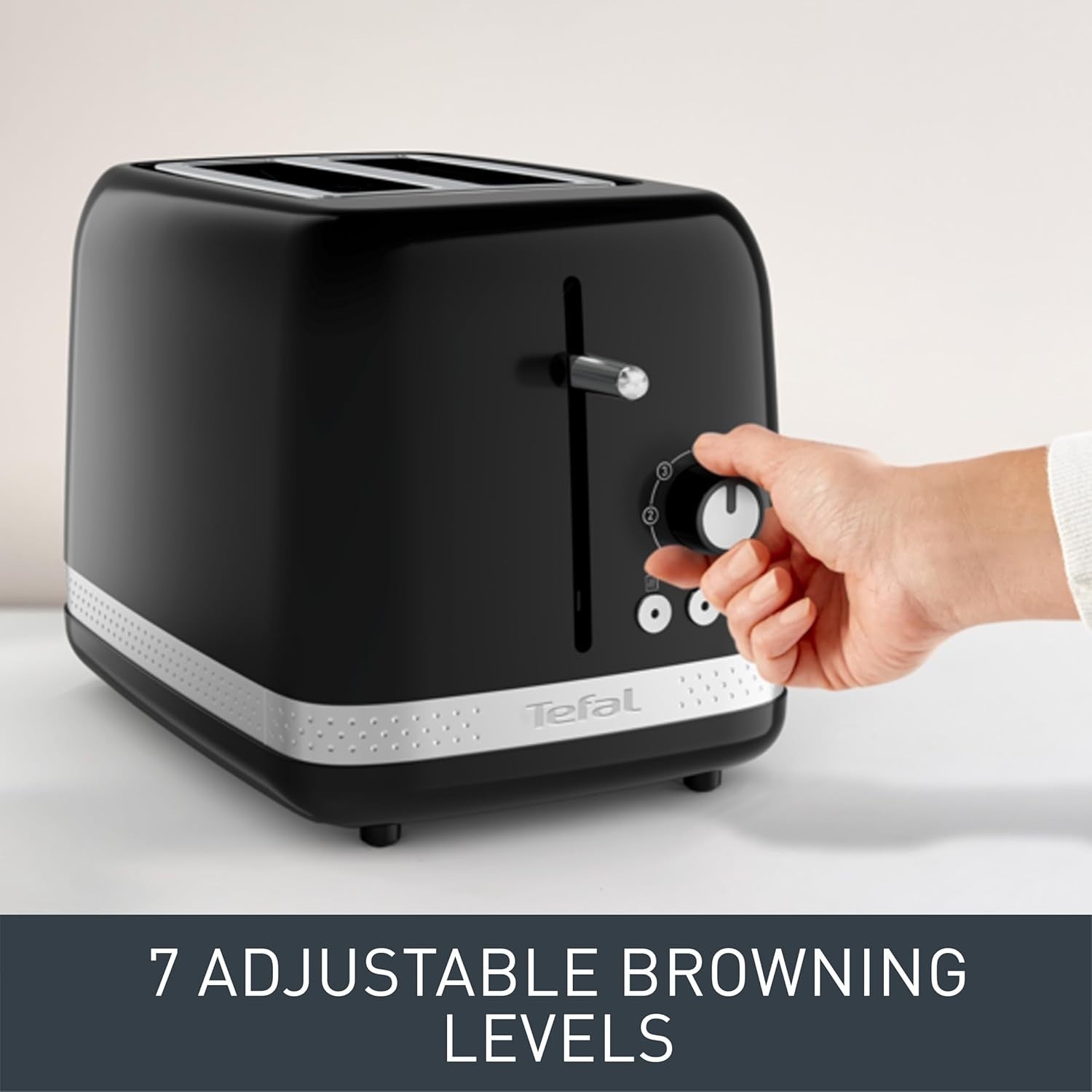 Adjustable 2-Slice Toaster with 7 Browning Levels, High-Lift, Defrost & Reheat