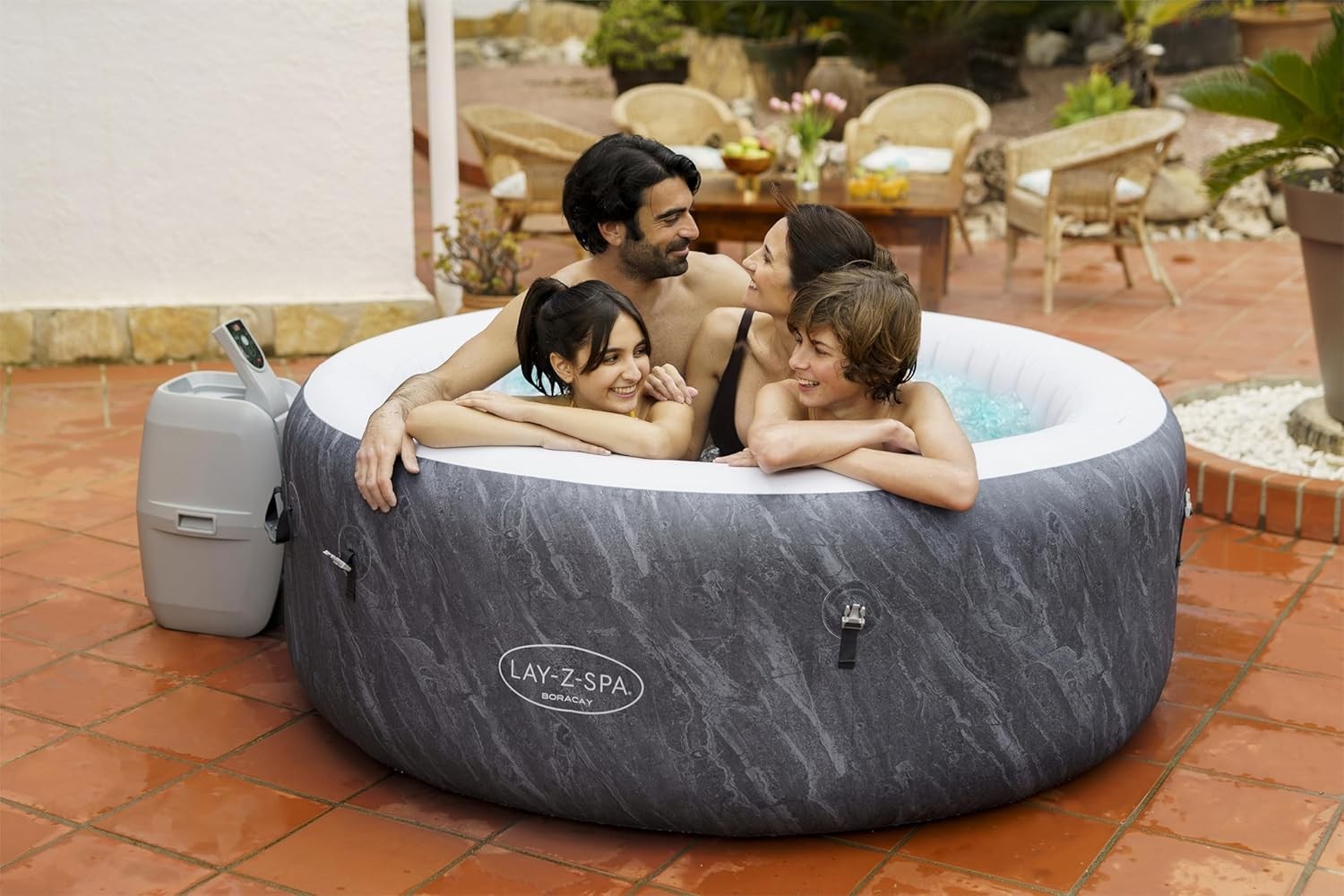 Inflatable Hot Tub Spa 120 Air Jet Massage App Control 2–4 Person