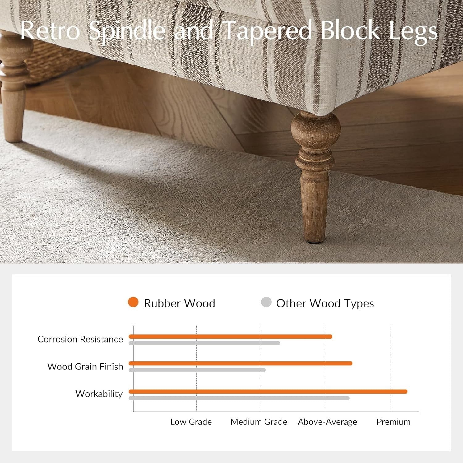 Striped Armchair Accent Chair Tan Upholstered Seat for Lounge Bedroom Home