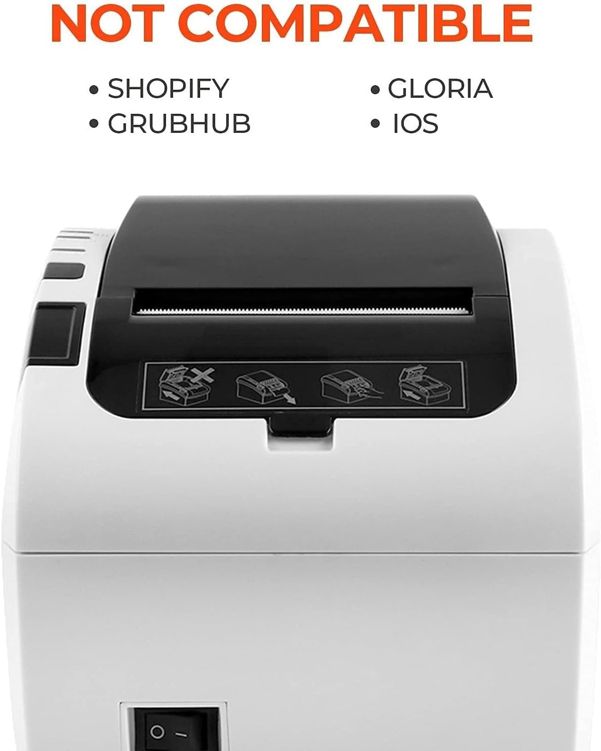 White 80mm Thermal Receipt Printer USB LAN Auto Cutter POS Energy Star