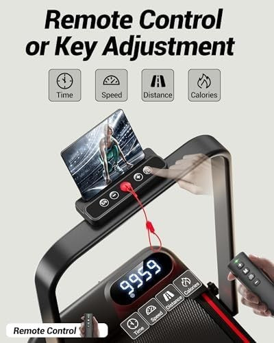 4-in-1 Foldable Incline Treadmill 15%, 8km/h, 2.5HP, Under-Desk Home Office
