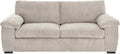 3 Seater Jumbo Cord Sofa Cream – Deep Cushions, Soft Fabric, UK Stock