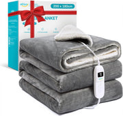 Double Electric Heated Blanket 9 Heat Settings Fast Heating Washable Throw