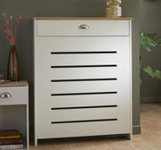 Cream Radiator Cover Cabinet with Drawer Modern MDF Storage Unit