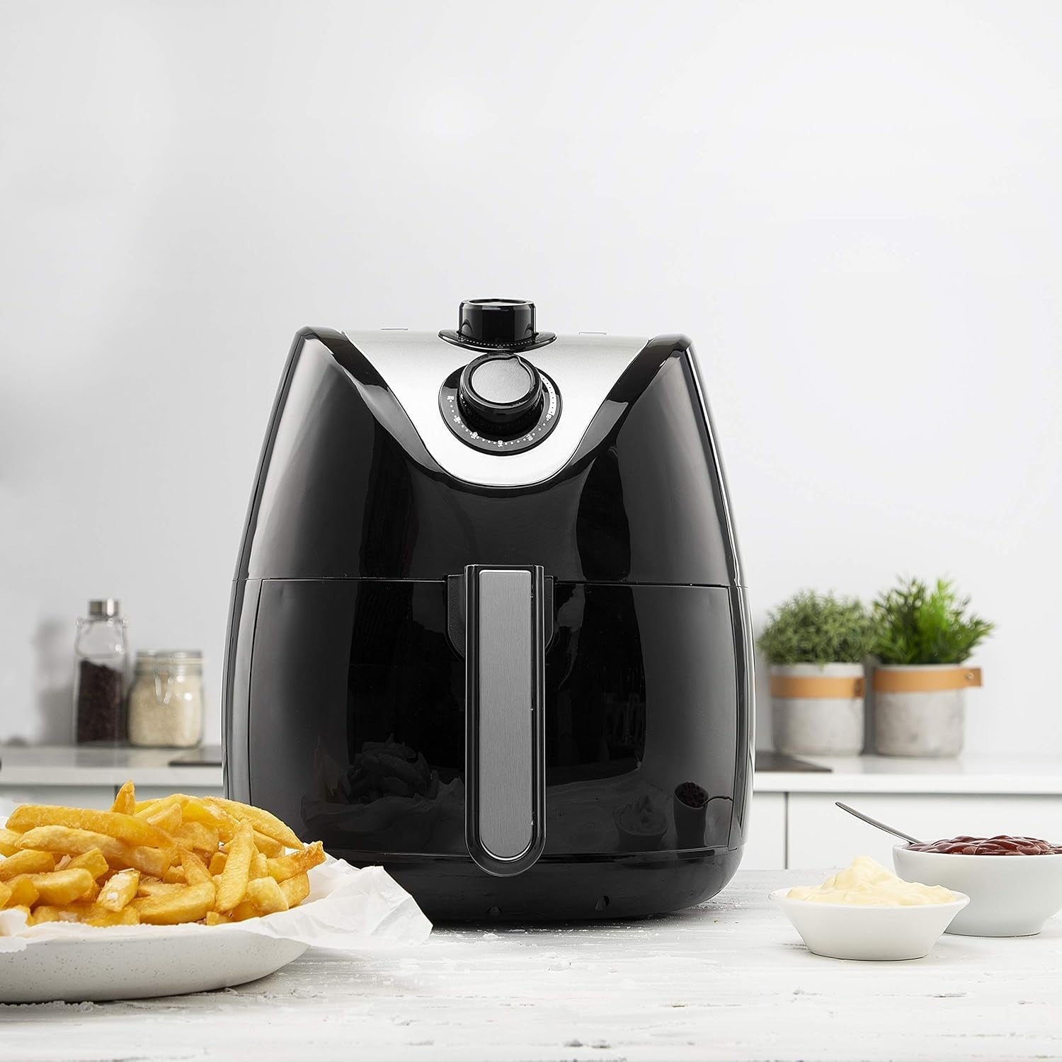 Air Fryer XXL 4.5L | Low-Oil Crisping, Temp Control, Non-Stick, Bake Grill Roast